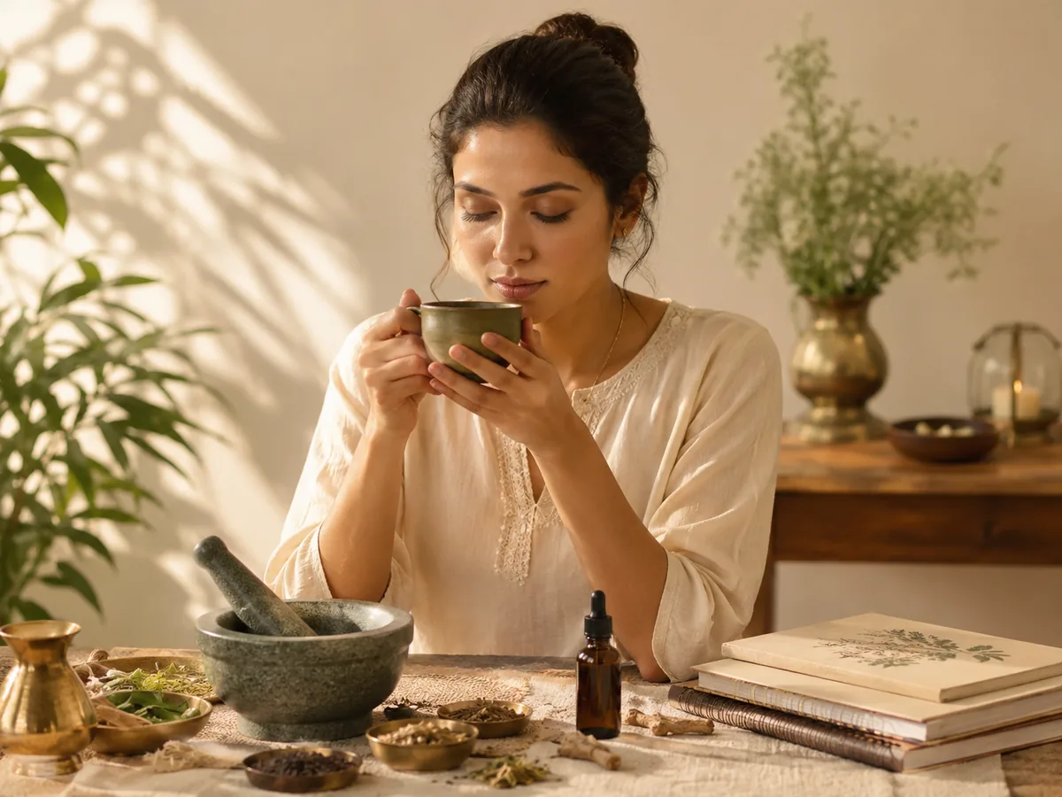Ayurvedic herbs and daily rituals for hormonal wellness