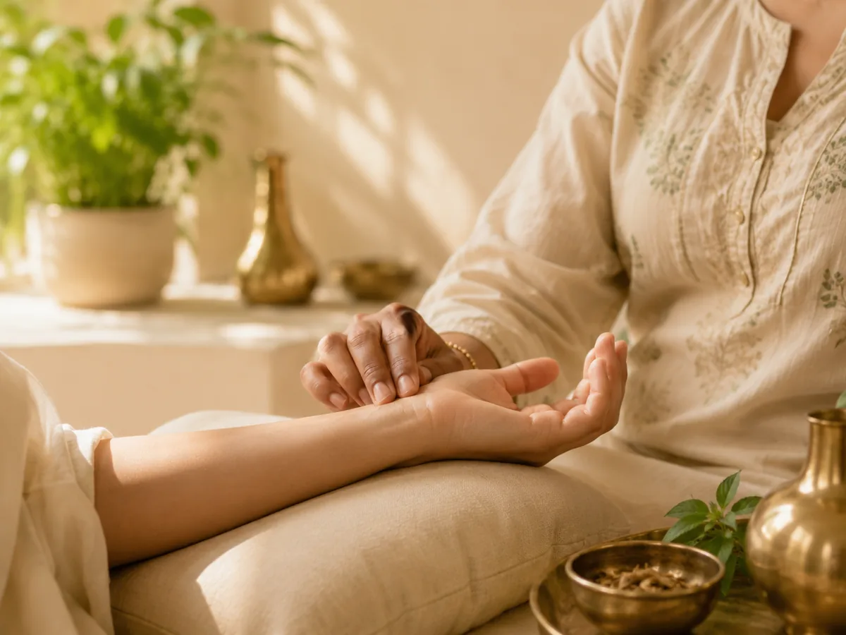 Ayurvedic Nadi Pariksha pulse examination